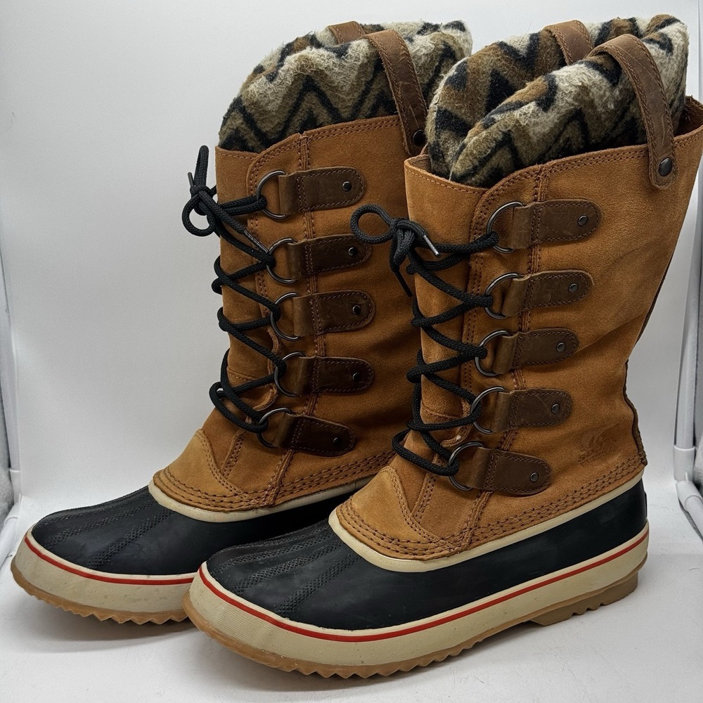 Sorel Womens Joan Of Arctic Knit Elk Waterproof Tall Boot Sz 12 Brown NL2142-286